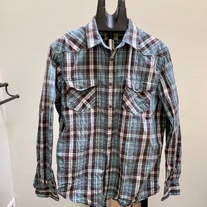 Blue/Brown button down